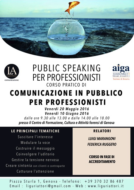 Corso Public Speaking per professionisti